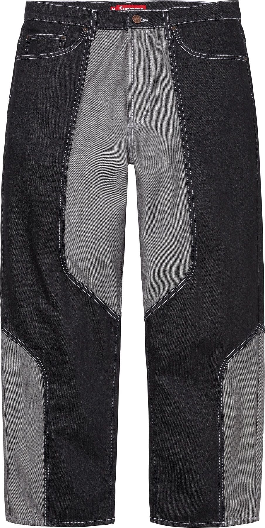 2-Tone Paneled Baggy Jean view 11